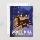 野生動物を殺さないで ポストカード (正面/裏面)