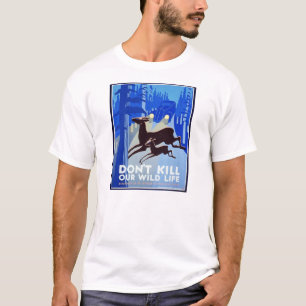 野生動物を殺さないWPA FAPポスター Tシャツ