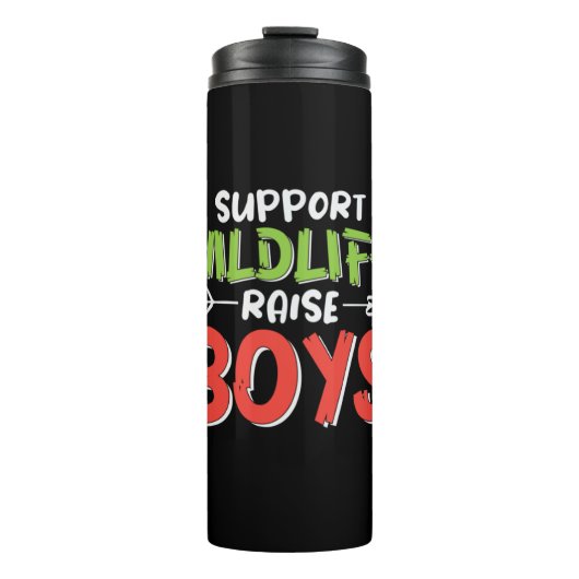 野生動物を育てる少年たちを支援するマザー・アート タンブラー (正面)