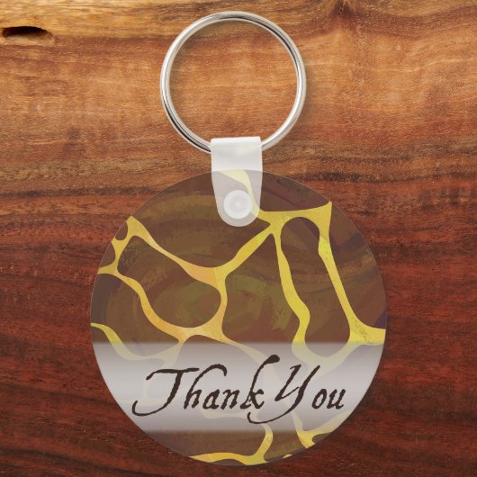 野生動物キリンありがとう キーホルダー (正面)