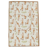 野生動物キリンの子供 ミディアムペーパーバッグ (正面)