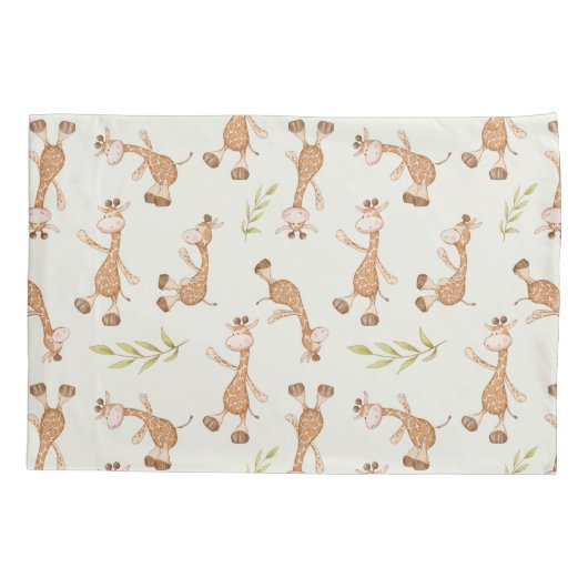 野生動物キリンの子供 枕カバー (裏面)