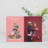 野生動物クリスマスツリーフラットホリデーカード シーズンカード (スタンド正面)