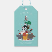 野生動物クリスマスツリーホリデー ギフトタグ (正面)