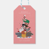 野生動物クリスマスツリーホリデー ギフトタグ (正面)