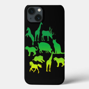 野生動物コラージュカッコいいアップルiPhoneデザインケース iPhone 13ケース