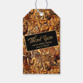 野生動物コラージュバチェロレッテサンキューID1149 ギフトタグ (正面)