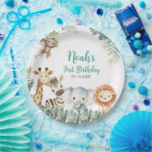 野生動物サファリの誕生日パーティー ペーパープレート (パーティー)