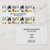 野生動物サファリジャングルパターンの名刺 名刺 (正面/裏面)