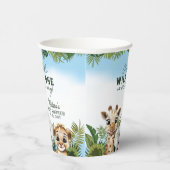 野生動物サファリベイビーシャワー 紙コップ (右)