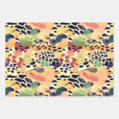 野生動物サファリ動物の毛皮プリントパターン ラッピングペーパーシート (正面3)