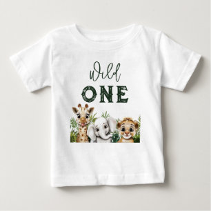 野生動物サファリ ベビーTシャツ