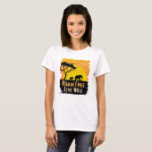 野生動物サファリTシャツ 放浪 自由 Tシャツ (正面フル)