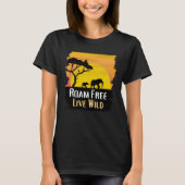 野生動物サファリTシャツ 自由に徘徊せよ Tシャツ (正面)