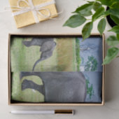 野生動物ゾウの子牛の写真 薄葉紙 (ギフト)