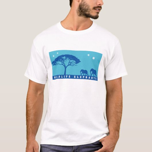 野生動物ゾウ Tシャツ (正面)