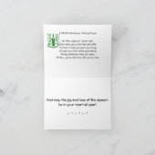 野生動物チャリティーのホリデーグリーティング シーズンカード (内部)