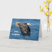 野生動物ハゲワシフォト悔やみや弔慰 カード (黄色い花)