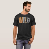 野生動物パターンキラフェウルフヒョウZebra Ani Tシャツ (正面フル)