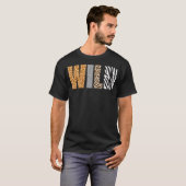 野生動物パターンキラフェウルフヒョウZebra Ani Tシャツ (正面フル)