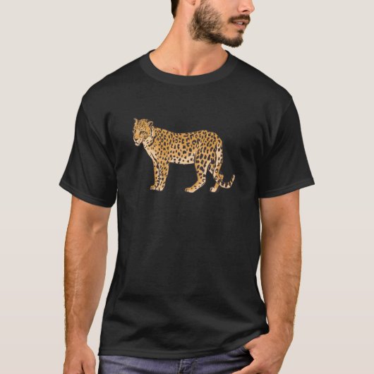 野生動物ヒョウ猫 Tシャツ (正面)