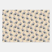 野生動物ヒョウ獅子ゼブラクリスマス ラッピングペーパーシート (正面)