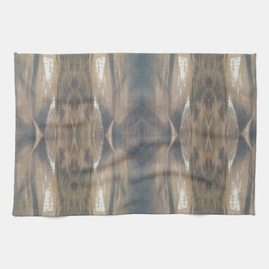 野生動物ヒョウ野生動物パターンブラウンブラック キッチンタオル (横)