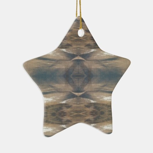 野生動物ヒョウ野生動物パターンブラウンブラック セラミックオーナメント (右)