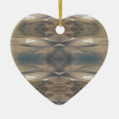 野生動物ヒョウ野生動物パターンブラウンブラック セラミックオーナメント (正面)