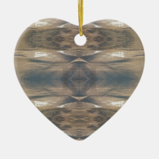 野生動物ヒョウ野生動物パターンブラウンブラック セラミックオーナメント (正面)