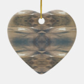 野生動物ヒョウ野生動物パターンブラウンブラック セラミックオーナメント (裏面)