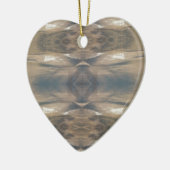 野生動物ヒョウ野生動物パターンブラウンブラック セラミックオーナメント (左)