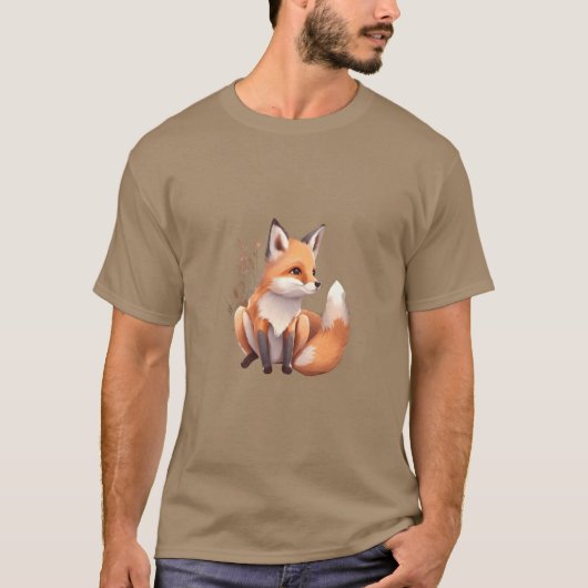 野生動物ファン かわいいキツネ 動物好き フレンズ Tシャツ (正面)