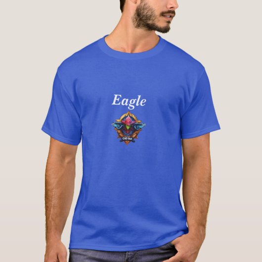 "野生動物プリントTシャツ | 雄大なワシ 🦅 Tシャツ (正面)