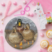 野生動物マラード・アヒルの写真 ペーパープレート (パーティー)