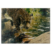 野生動物ヤマネコ動物ヒョウ自然 カッティングボード (正面)