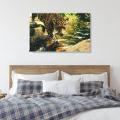 野生動物ヤマネコ動物ヒョウ自然 キャンバスプリント (インサイチュ (寝室))