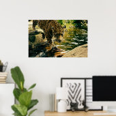野生動物ヤマネコ動物ヒョウ自然 ポスター (ホームオフィス)