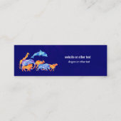 野生動物ランニングの水カラフル色 スキニー名刺 (正面)