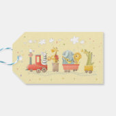 野生動物付き音楽列車子供の誕生日 ギフトタグ (裏面横)