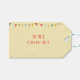 野生動物付き音楽列車子供の誕生日 ギフトタグ