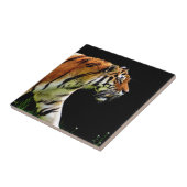 野生動物写真のアートワークに迫る虎 タイル (側面)