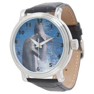 野生動物写真イルカ 腕時計