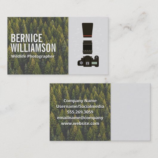 野生動物写真家 |カメラ機器 名刺 (正面/裏面)