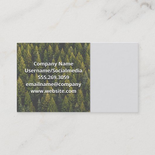 野生動物写真家 |カメラ機器 名刺 (裏面)