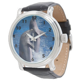 野生動物写真　イルカ 腕時計