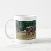 野生動物動物園のシマウマ コーヒーマグカップ (左)