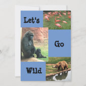 野生動物動物園誕生日招待状 招待状 (正面)