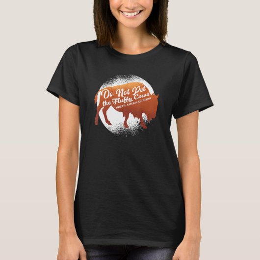 野生動物動物飼育員北米産バイソン Tシャツ (正面)