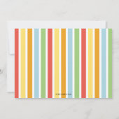 野生動物園パーティー動物誕生日招待状 招待状 (裏面)